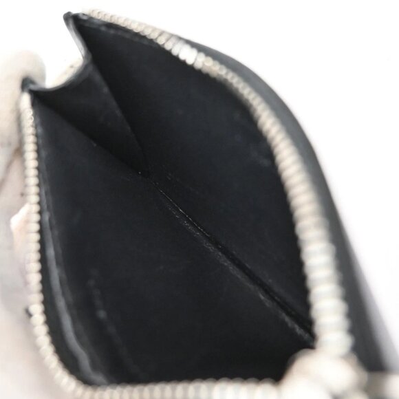 SAINT LAURENT Logo Compact Card Coin Case Wallet Leather Black Italy 60EF917 - Picture 13 of 13